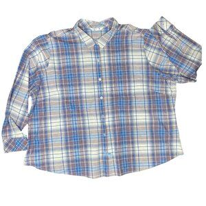 Lee Men's Extreme Motion Working West Plaid Flannel Shirt Casual Work Size 4X